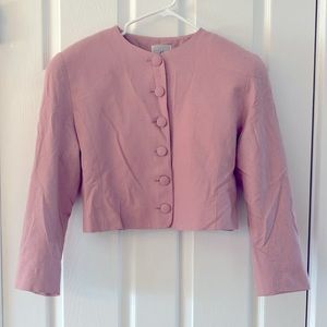 Vintage Silk Noil 90s cropped blazer